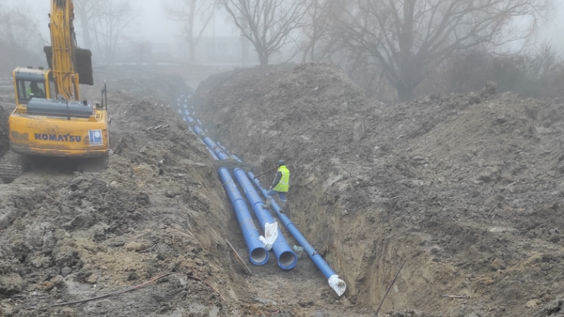 Výstavba IS / ČS Modra - Sanácia vodovodného potrubia 2 x DN400 